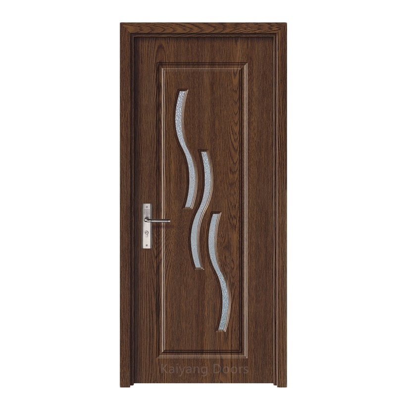 China manufacturer interior modern doors Europe pvc door mdf woods  bathroom glass bedroom doors design