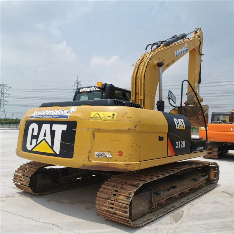 90% New Used CAT caterpillar 312D excavator machinesr with thumb bucket