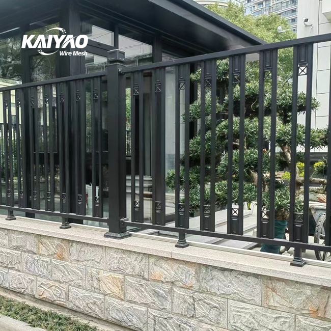 Modern zinc steel fence design for gardens in the Philippines, black galvanized 6x8 secure steel fence panel