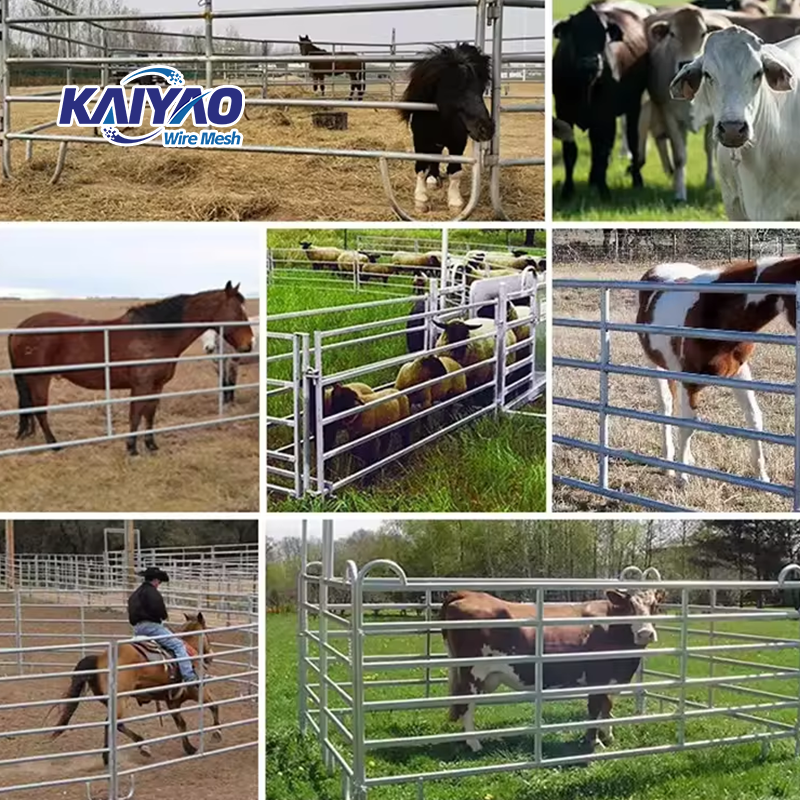 Heavy-Duty 12-Foot Galvanized Stock Panels for Cattle Horses Sheep Goats-PVC Coated Security Fence for Animals