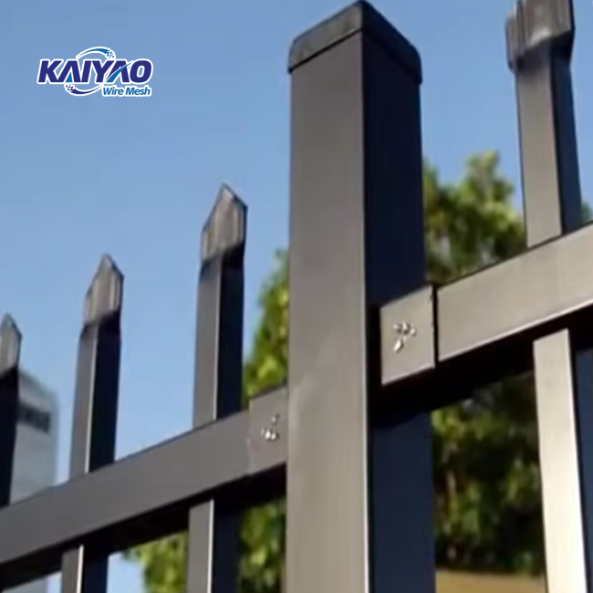 Modern zinc steel fence design for gardens in the Philippines, black galvanized 6x8 secure steel fence panel