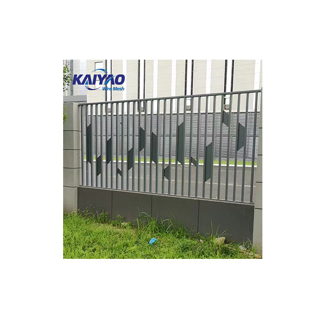 Modern zinc steel fence design for gardens in the Philippines, black galvanized 6x8 secure steel fence panel