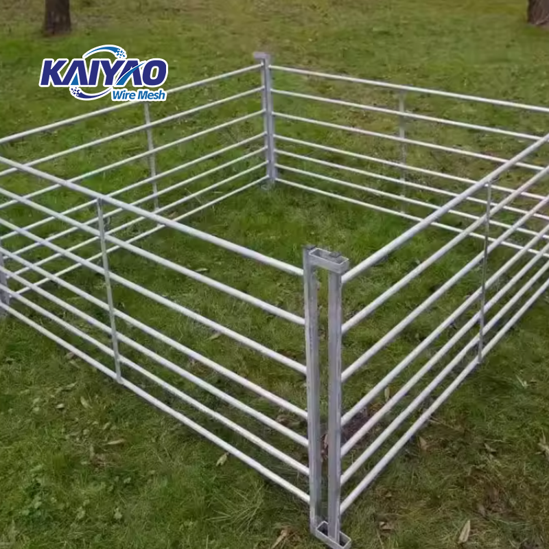 Security Horse Farm Fencing with PVC Coated Metal Frame Galvanized Temporary Stock Panels for Cow Fence Panels and Gates