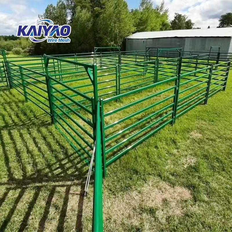 Security Horse Farm Fencing with PVC Coated Metal Frame Galvanized Temporary Stock Panels for Cow Fence Panels and Gates