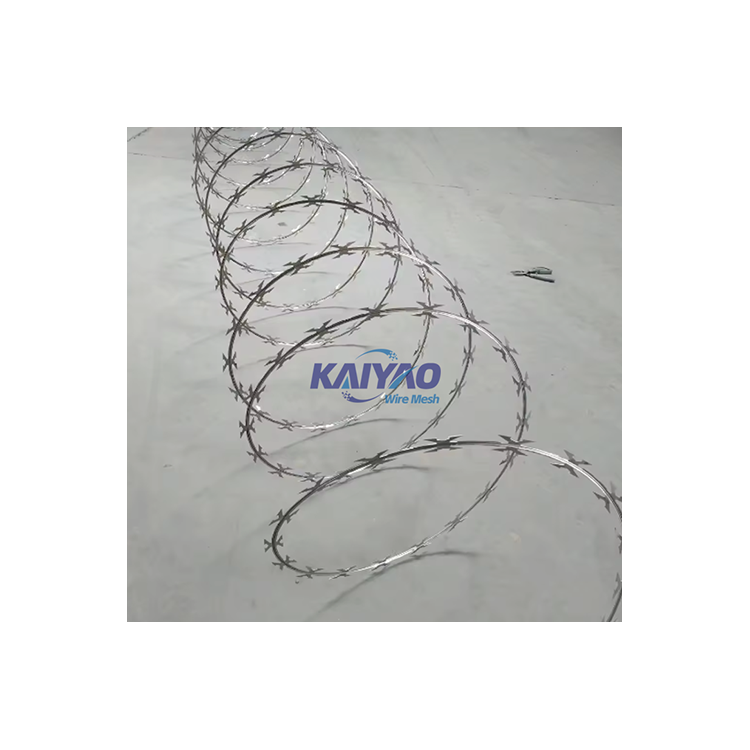 Ex-factory price for hot-dip galvanized razor wire fence used for protective barriers