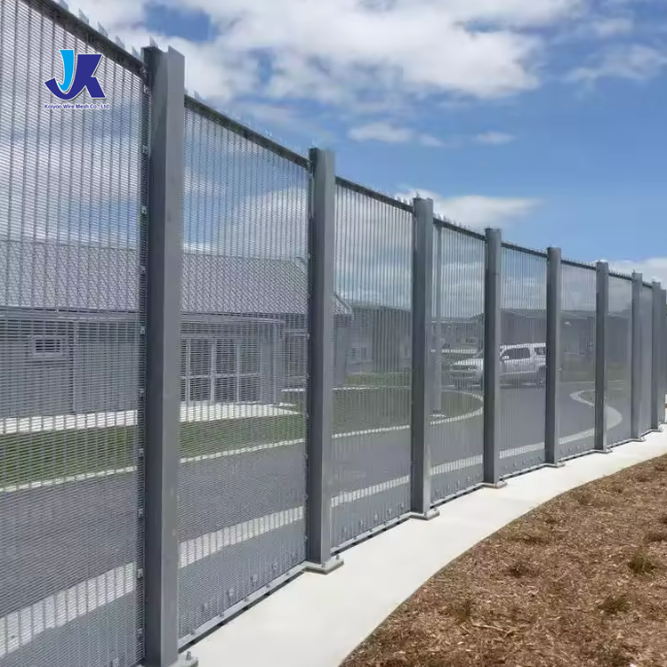 358 Anti Climb Security Prison Fence Road Side Galvanized Or Powder Coated Welded 358 Mesh High Security Fencing Panel