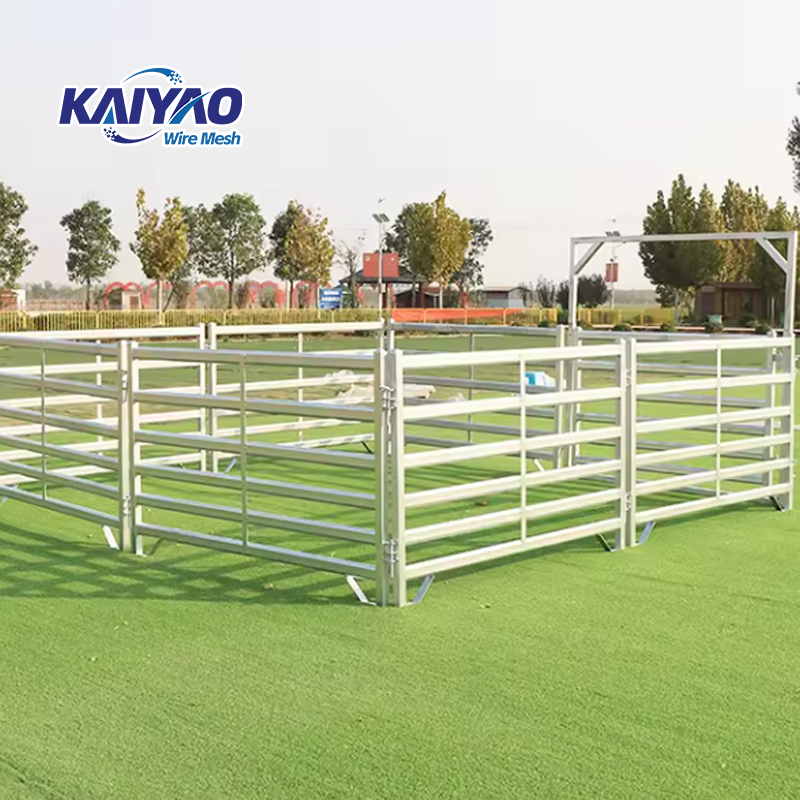 Australia/new Zealand Best Selling Heavy Duy Horse Fence Panels For Feedlot Enclosures (pre Hot Dipped Galvanized Rails)