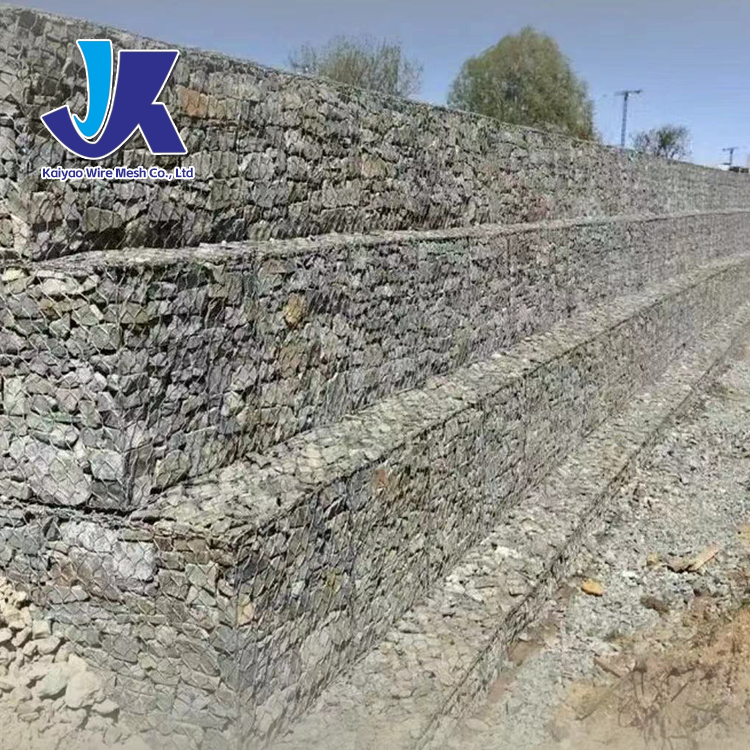 Ready Export 2x1x1m Gabion Baskets 2.7mm Heavy Zinc-Coated Hexagonal Wire Retaining Walls Crimped Punched Custom Cutting