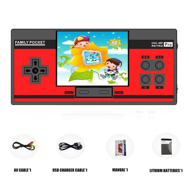 Retro Portable Game Console 3 inch 8 bit  Handheld Game Console FC Pocket Built in 348 Games