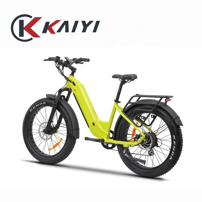 KAIYI electric bike 2 wheels cargo ebike cruiser fat tire 1000w peak power 1500w rear hub motor dirt electric bicycle trailer