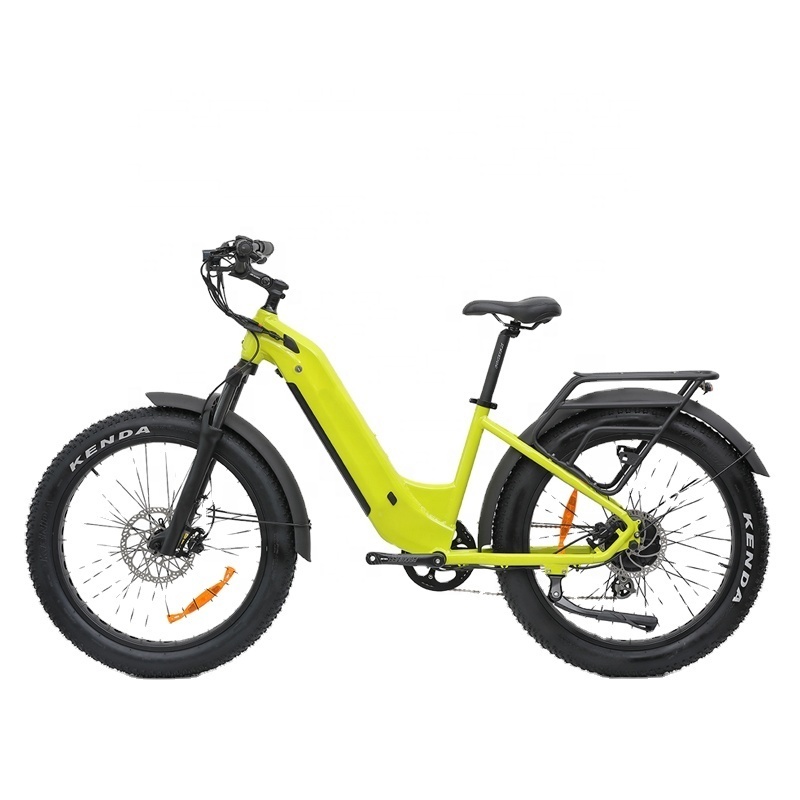 KAIYI electric bike 2 wheels cargo ebike cruiser fat tire 1000w peak power 1500w rear hub motor dirt electric bicycle trailer