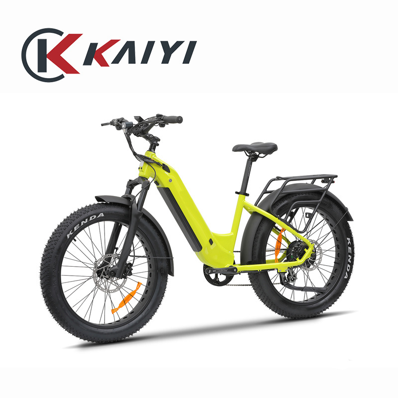 KAIYI electric bike 2 wheels cargo ebike cruiser fat tire 1000w peak power 1500w rear hub motor dirt electric bicycle trailer