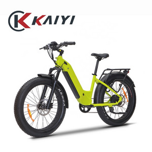 KAIYI 26x4.0 26x4.5 Ebike Fat Electric Cargo Bike Mid Drive Conversion Kit 48v 1000w Electric Bicycle Hub Lithium Battery Smart