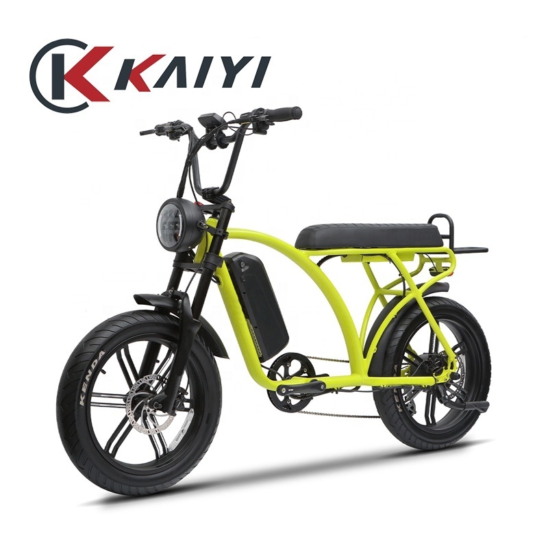 KAIYI dual motor 750w lithium battery 48v 15ah 20ah electric bicycle 1000w fat tire delivery electric bike kit surron e bike