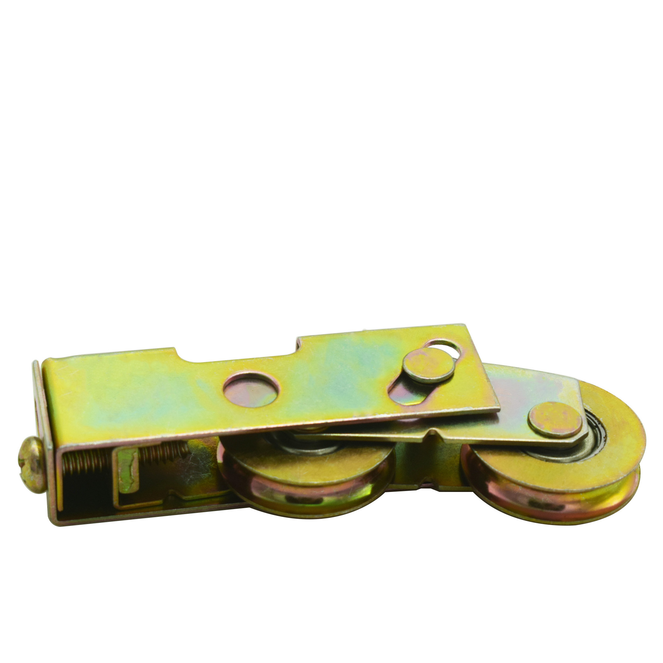 Hot Iron Shell Zinc Plating Door Window Roller Assembly with Two Color Zinc Iron Wheels for Building