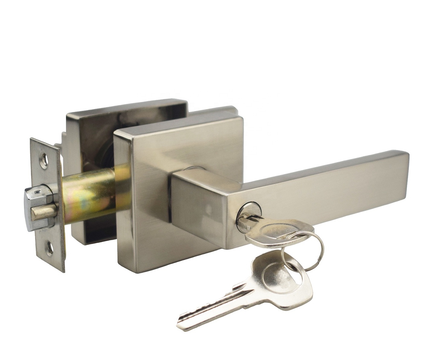 Heavy duty leverset lock with entrance latch lock of zinc alloy door lockset handle door lock