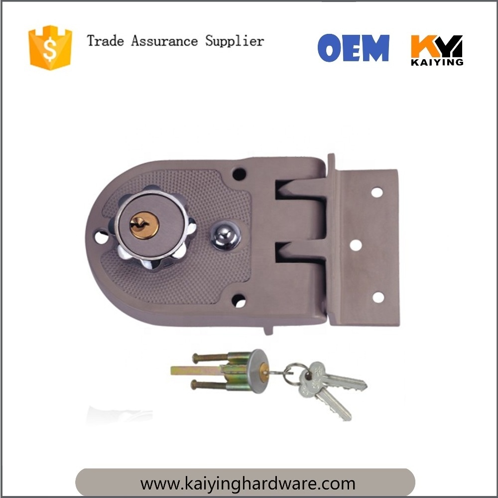 Zinc Alloy  Door Night Latch Rim Gate Door Lock With Brass Cylinder Door Rim Lock