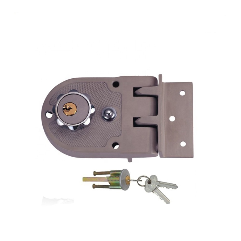 Zinc Alloy  Door Night Latch Rim Gate Door Lock With Brass Cylinder Door Rim Lock