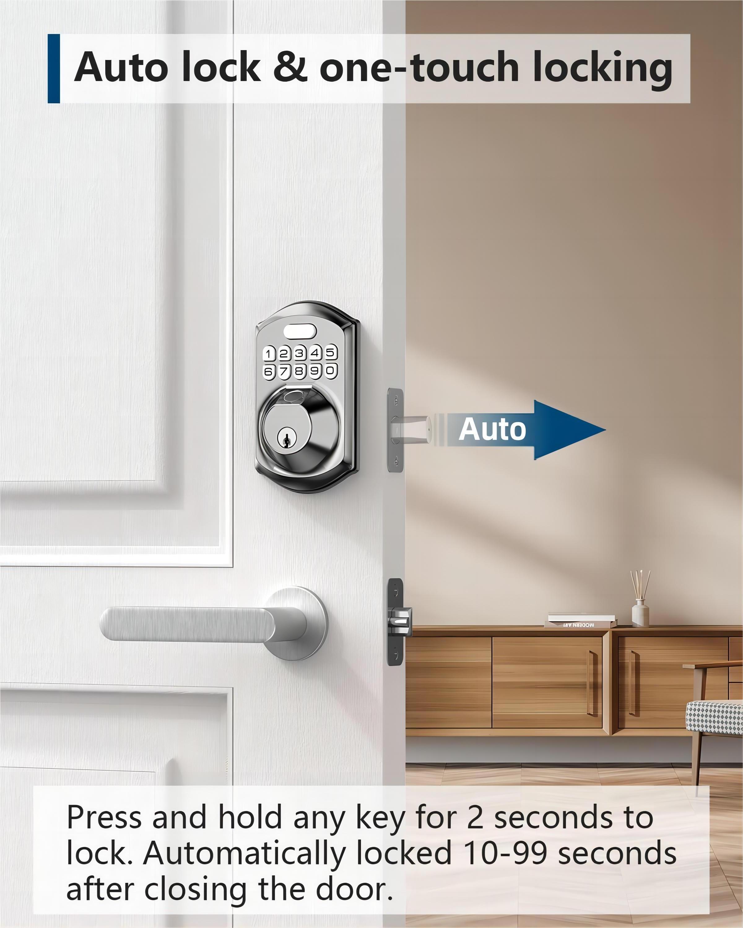 Fingerprint Door Lock Keyless Entry with Keypad  Electronic Deadbolt Keyed Entry  Front Door Lock Combination Door Lock