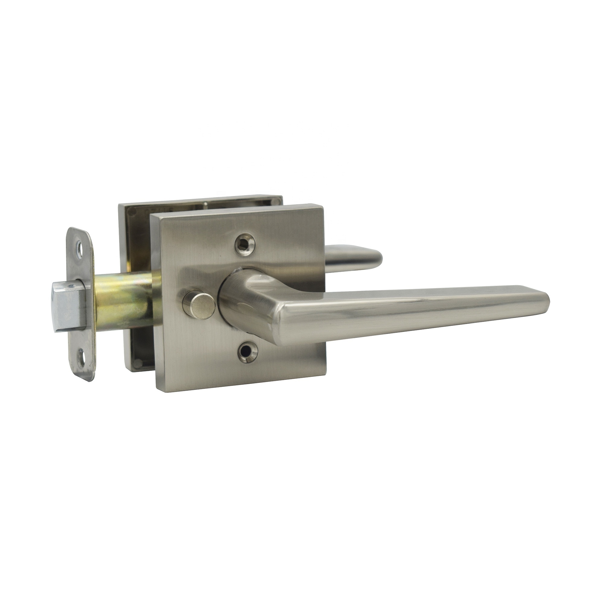 North America popula Lever Bed & Bath Privacy Door Lock, Satin Brass Gold, Black,Satin Nickel,quick release leverset