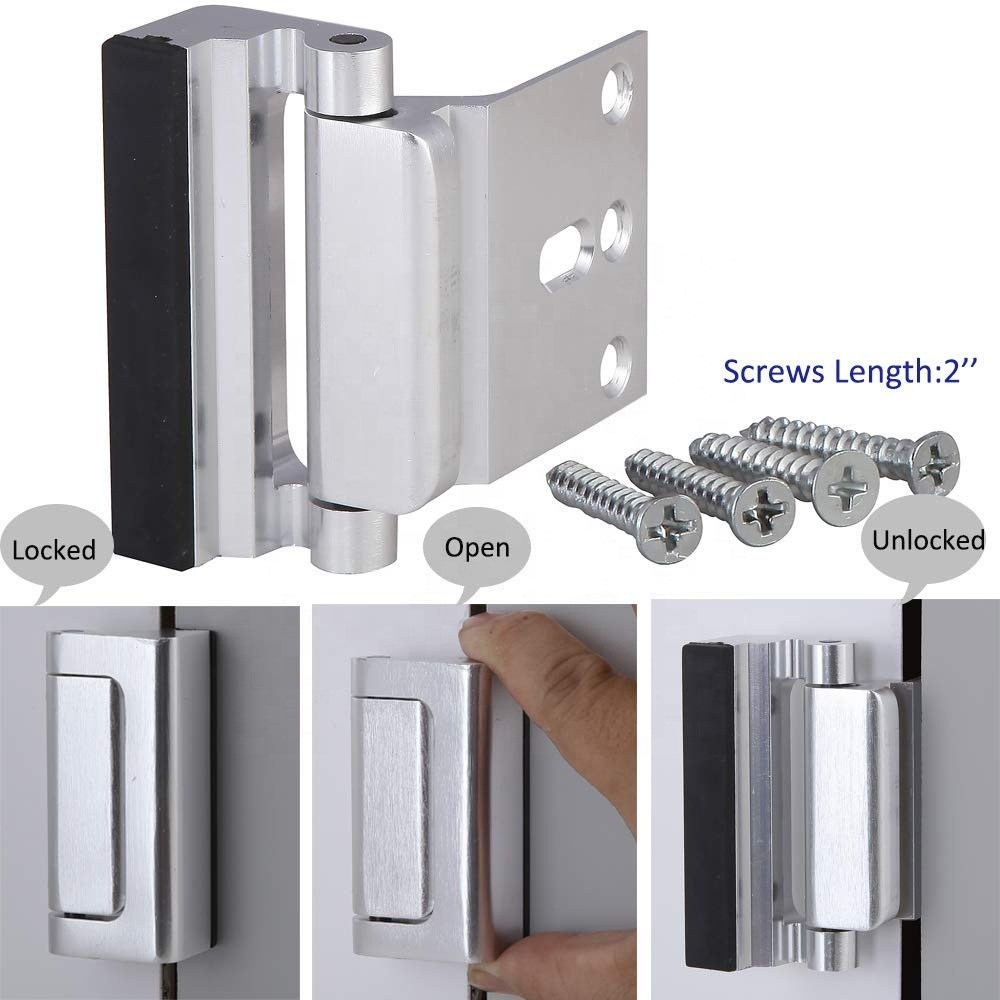 North America Hot Sale High Safety Childproof Reinforcement Lock zinc and aluminum sliding door lock