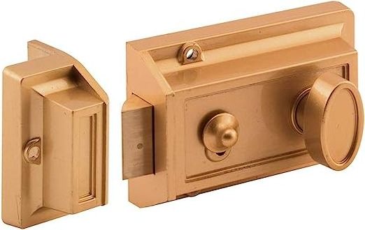 North america Hot Sale High Security Door Lock Apartment Cylinder Rim Lock Gold And Antique Brass Finish door Rim Lock