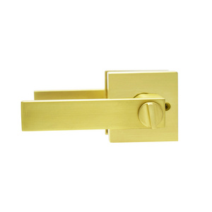 Handle Gold Home Room Wood Door Lock Handle Set entry Bathroom privacy Lever Door Handle for Interior Door