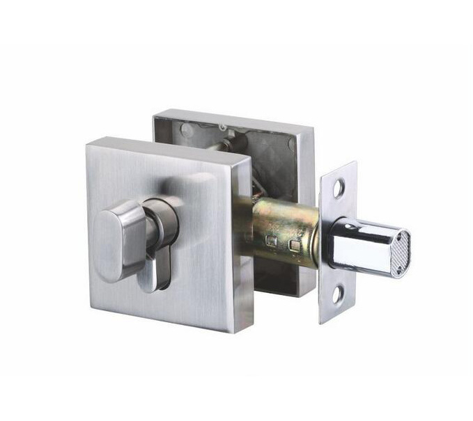 Zinc alloy Polish Chrome/ Matte Black square Single Deadbolt lock