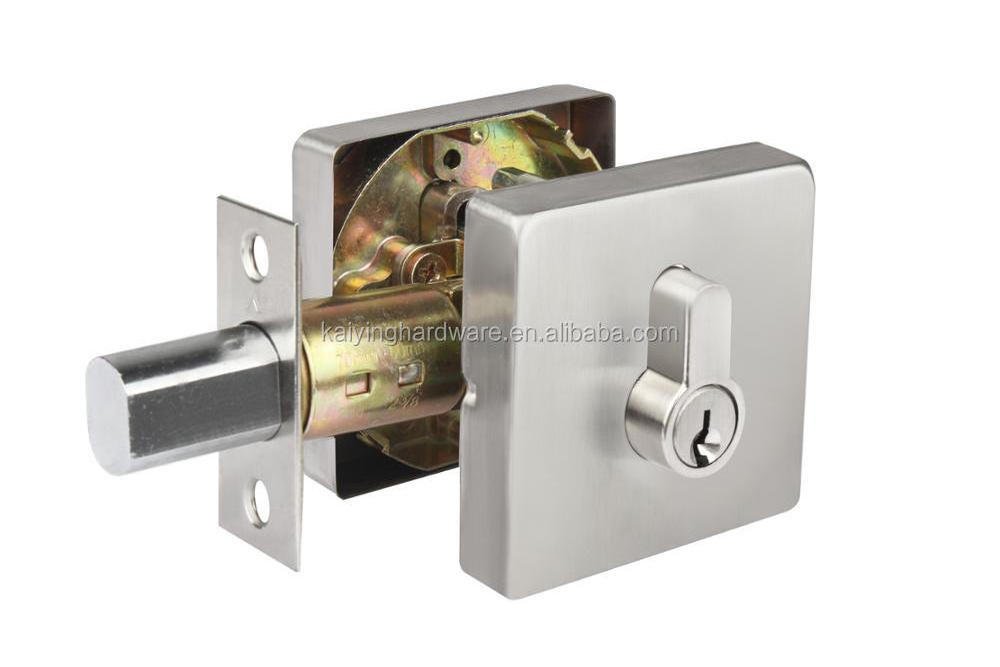 Zinc alloy Polish Chrome/ Matte Black square Single Deadbolt lock