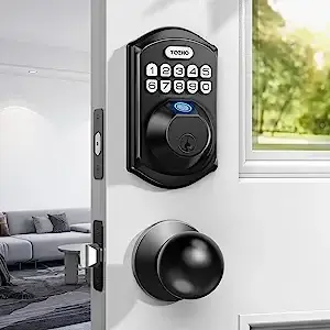 Keyless Entry Door Lock Set with Lever Handle - Electronic Digital Keypad Deadbolt