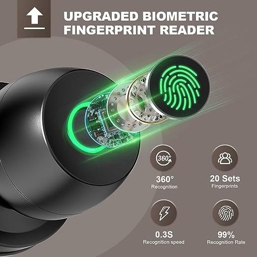 Smart Door knob Fingerprint Door Lock Smart Lock with App Control Bluetooth Door Lock for Home