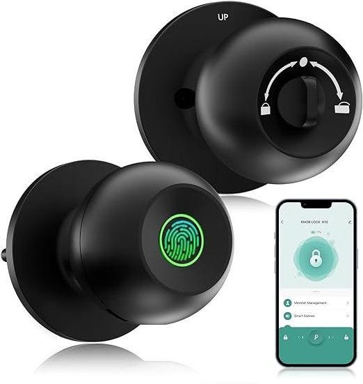 Smart Door knob Fingerprint Door Lock Smart Lock with App Control Bluetooth Door Lock for Home