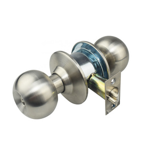 Hot Sale Door Lock Front Plate with stainless steel Wooden Packing Finish Outer Material wholesale Cylindrical knob set