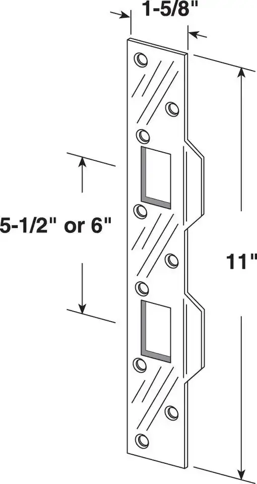 Stainless Steel Heavy Duty Maximum Security Door  Lock Combination Strike Plate