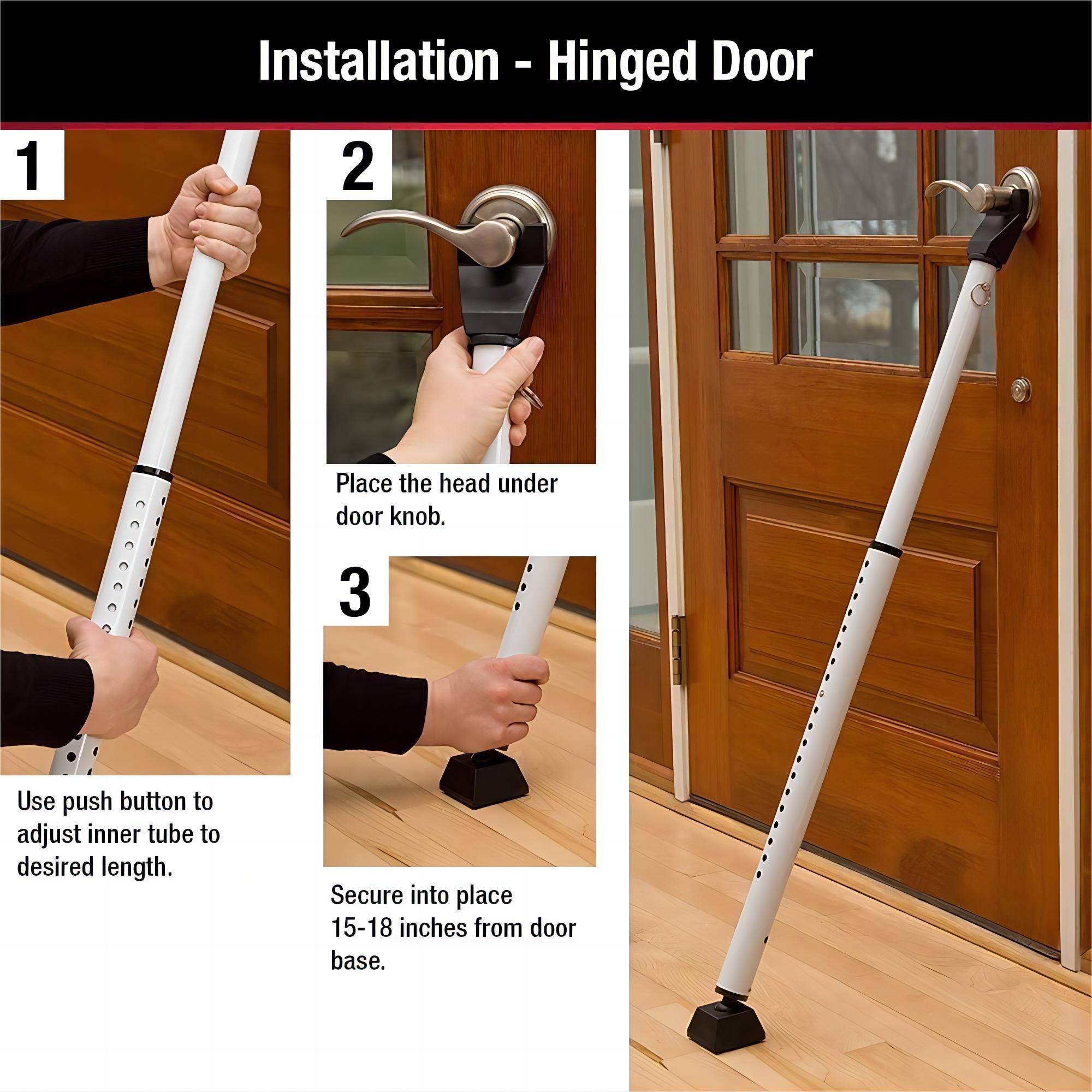 KAIYING Door Security Bar, Home Security Door Stopper, Adjustable from 27-1/2 in. to 42 in.