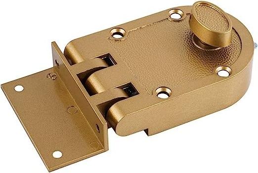 Sumbin Guard Security Heavy Jimmy Proof Deadbolt,Door Lock Single Cylinder for Entry Door Gold Finish