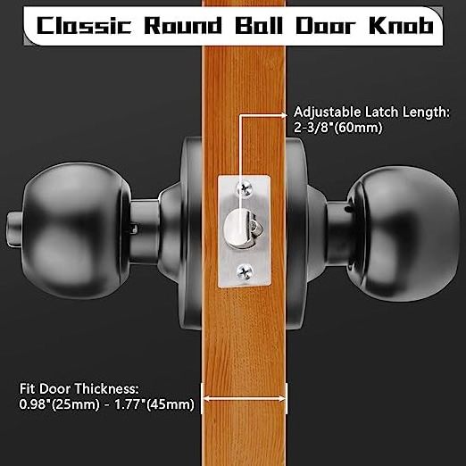 User-Friendly entrance lock safe keyed Tubular structure ball Knob Door Lock