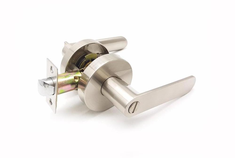 Heavy-duty Tubular Leverset security door lock for bathroom lock satin brush nickel Leverset lock cerradura KY8805