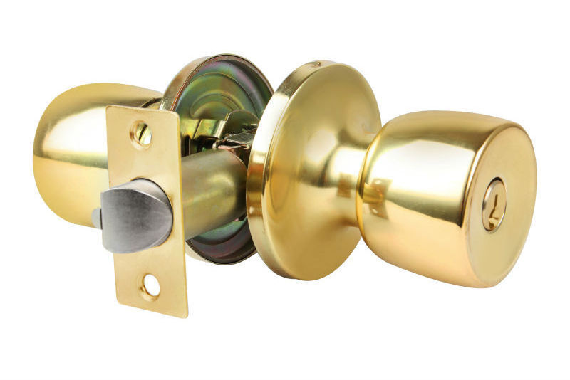 Tubular door knob lock US4 satin brass interior indoor entry bedroom bed bath shower room door round knob lock,cerraduras 587