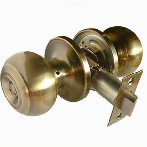 Tubular door knob lock US4 satin brass interior indoor entry bedroom bed bath shower room door round knob lock,cerraduras 587