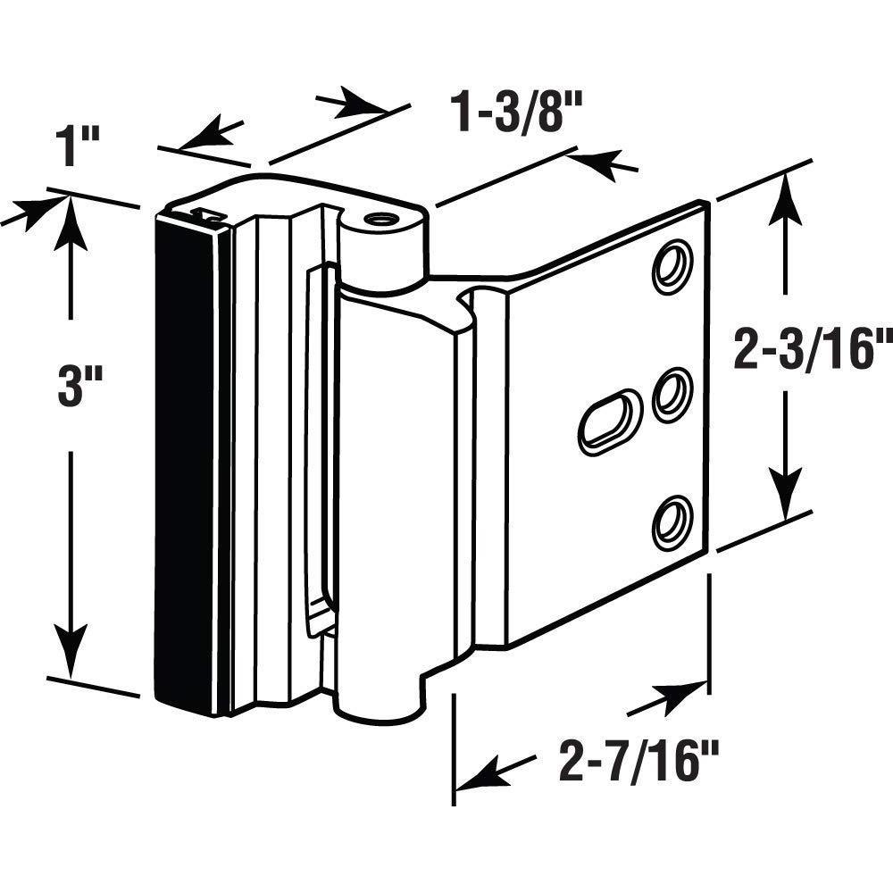 Home Security Door Lock, Child Proof Reinforcement Lock Withstand 800 lbs double Safety for defender security door lock