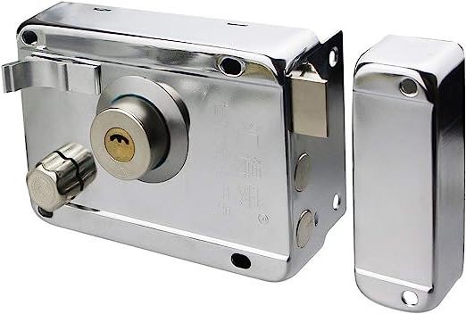 satin  nickle Electric door brass cylinder lock sliding door lock glass door lock