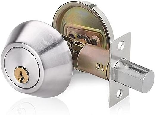 Single Cylinder Deadbolt, Modern Deadbolt Lock with Keys, Door Locks with Deadbolt for Front Door Entrance