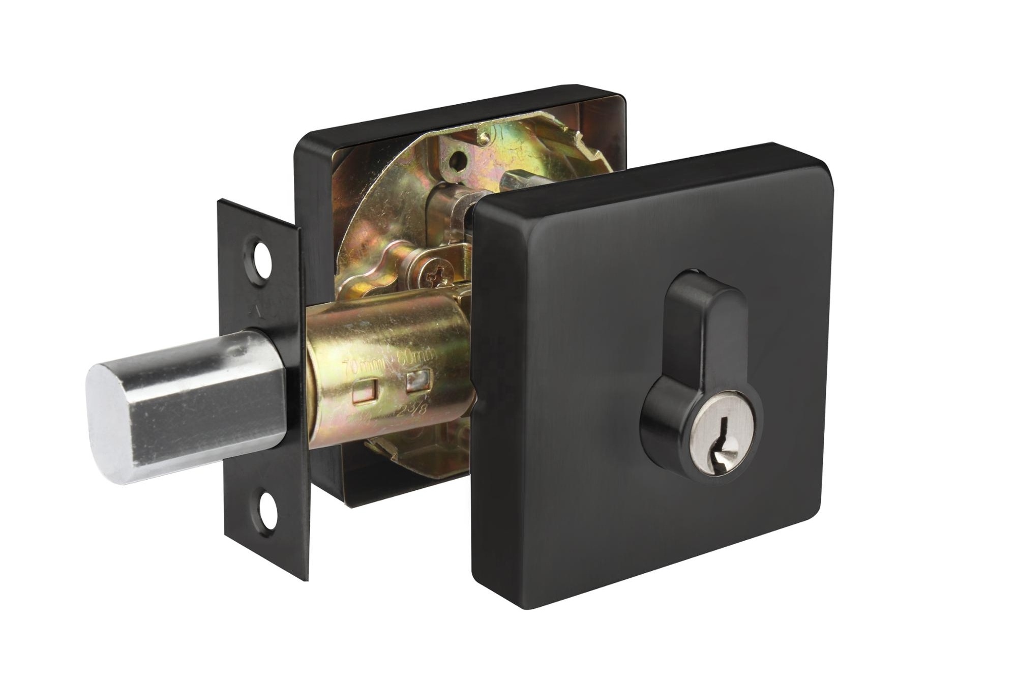 Residential zinc alloy cover and solid brass cylinder heavy duty single and double  deadbolt door Lock