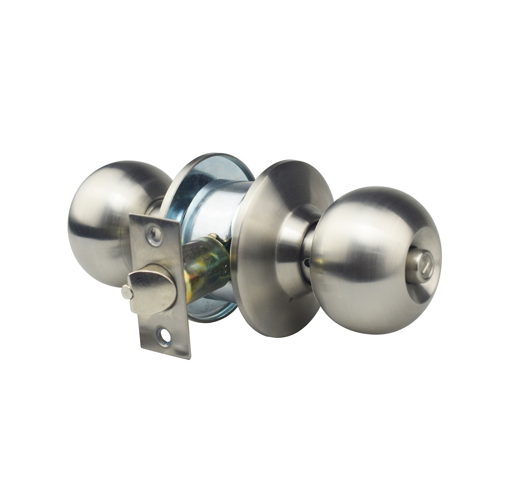 Hot Sale Door Lock Front Plate with stainless steel Wooden Packing Finish Outer Material wholesale Cylindrical knob set