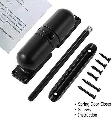 Door Closer Automatic Safety Spring Door Closer  Easy to Install to Convert Hinged Doors to Self Closing White