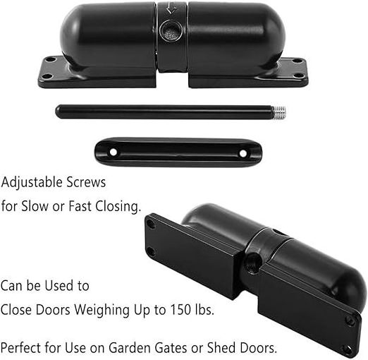 Door Closer Automatic Safety Spring Door Closer  Easy to Install to Convert Hinged Doors to Self Closing White