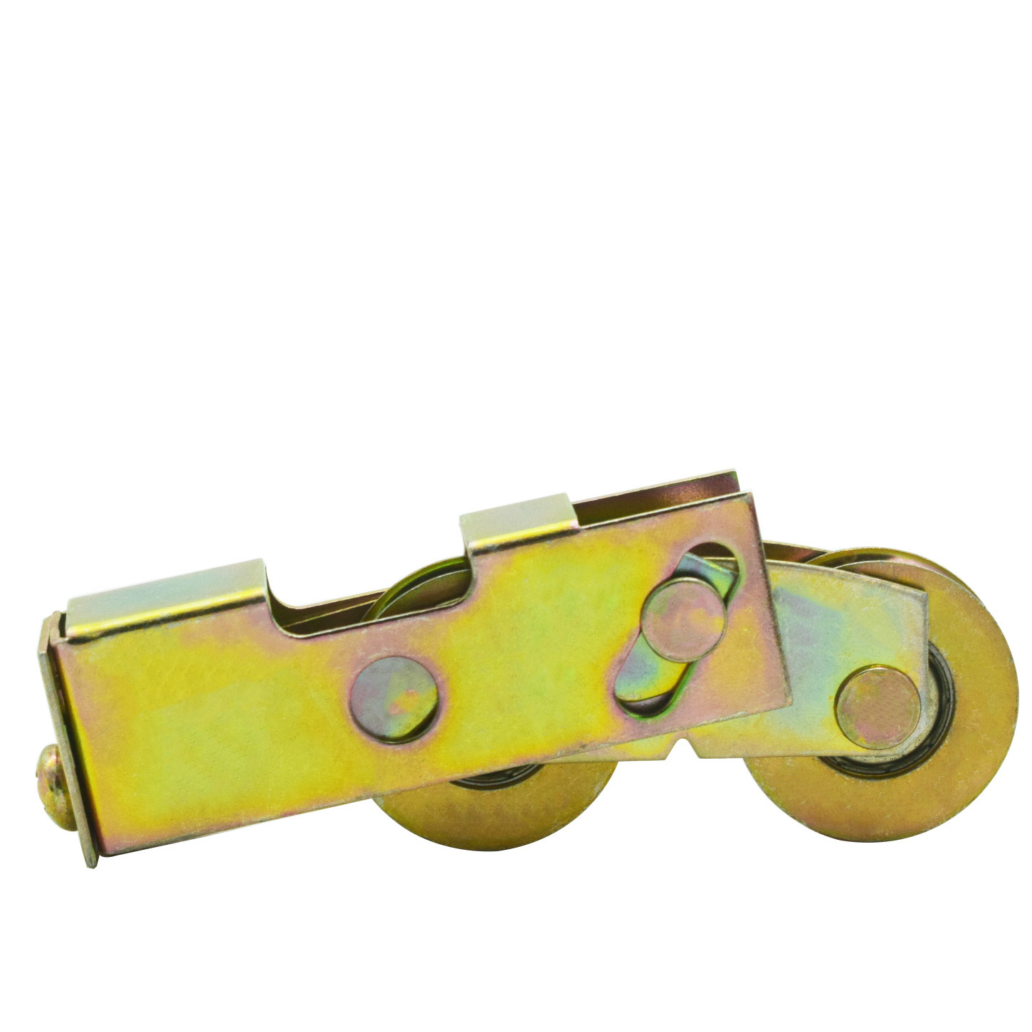 Hot Iron Shell Zinc Plating Door Window Roller Assembly with Two Color Zinc Iron Wheels for Building