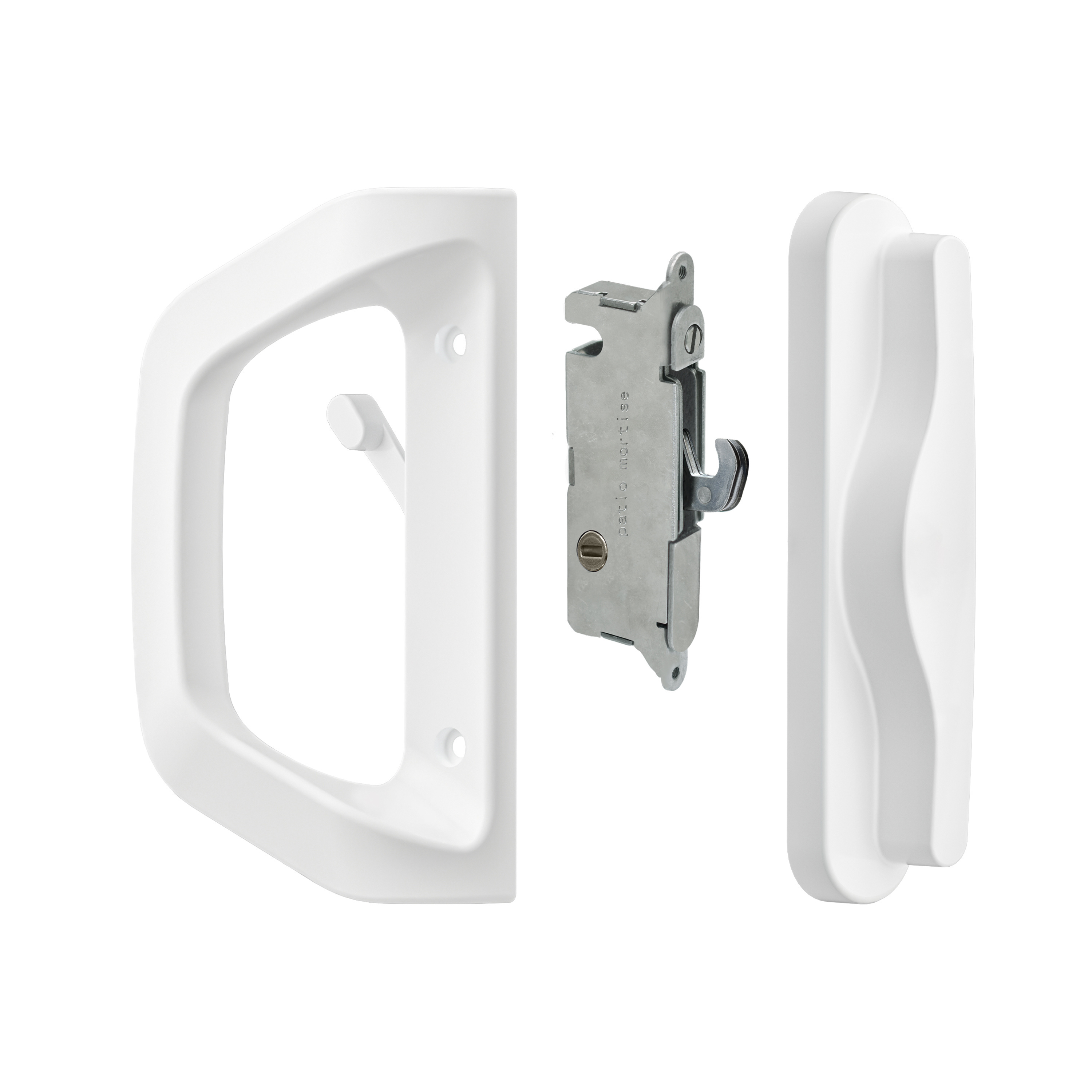 Sliding Glass Door Lock, Patio Door Handle Set with Key Cylinder & Mortise Lock Patio Door Lock