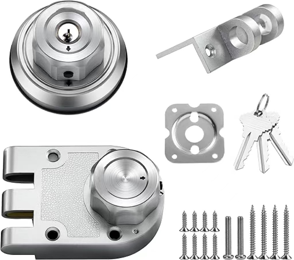 Twist to Lock Deadbolt Lock Keyless with Unpickable Night Latch 304 Stainless Steel Heavy Guard Security Single Cyli